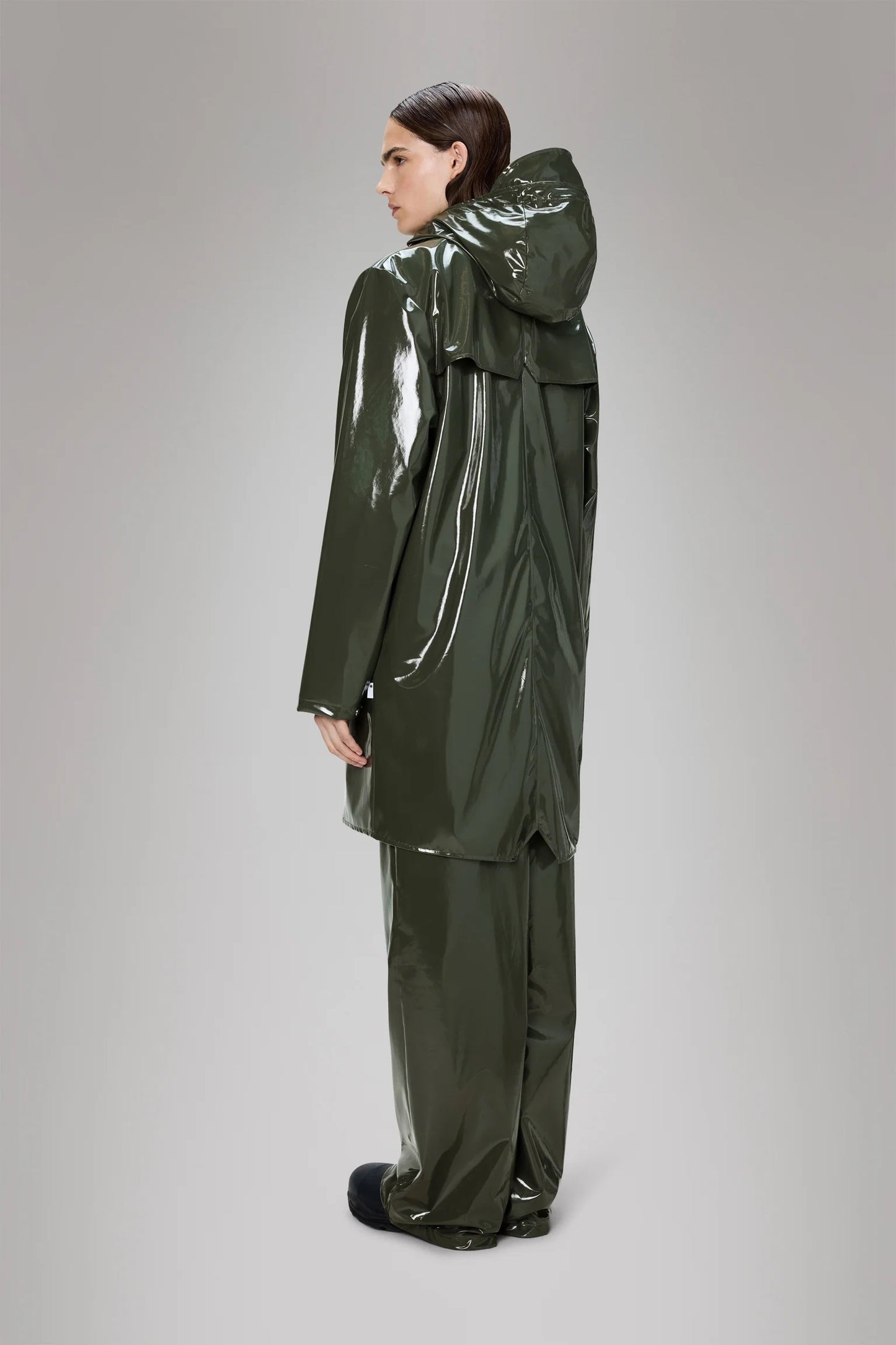 RAINS Long Jacket - Swamp
