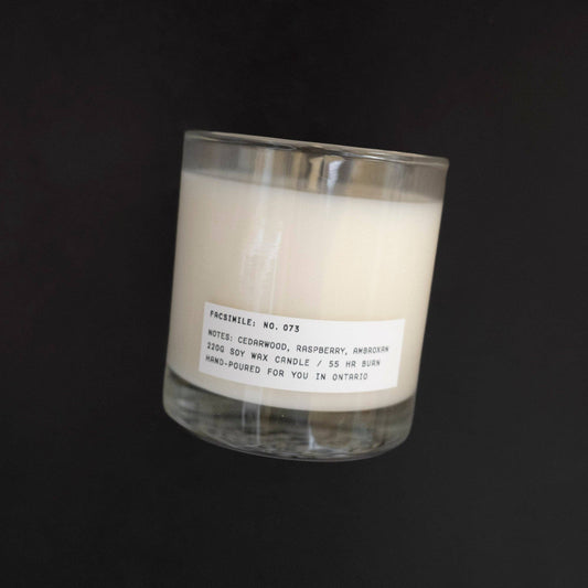Facsimile No. 073: Cedarwood, Raspberry, Ambroxan Candle