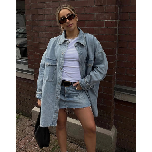 Brunette the Label Shania Denim Jacket - Vintage Denim