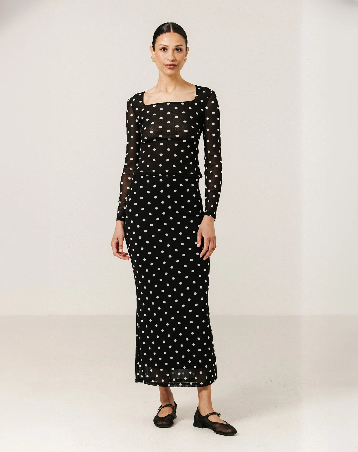 Brunette the Label Mesh Maxi Tube Skirt