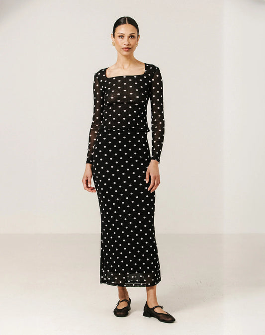 Brunette the Label Mesh Maxi Tube Skirt