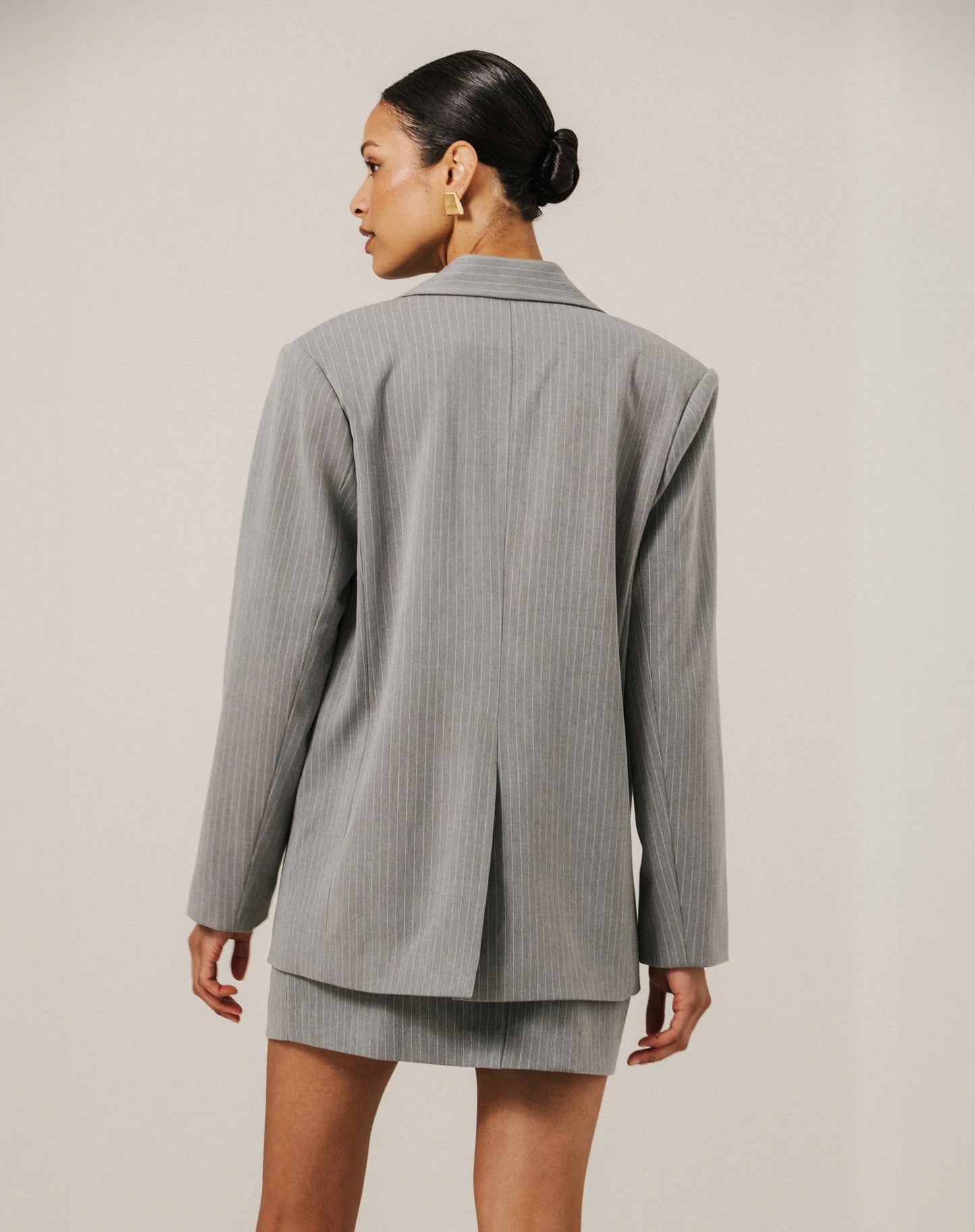 Brunette the Label Pinstripe Blazer