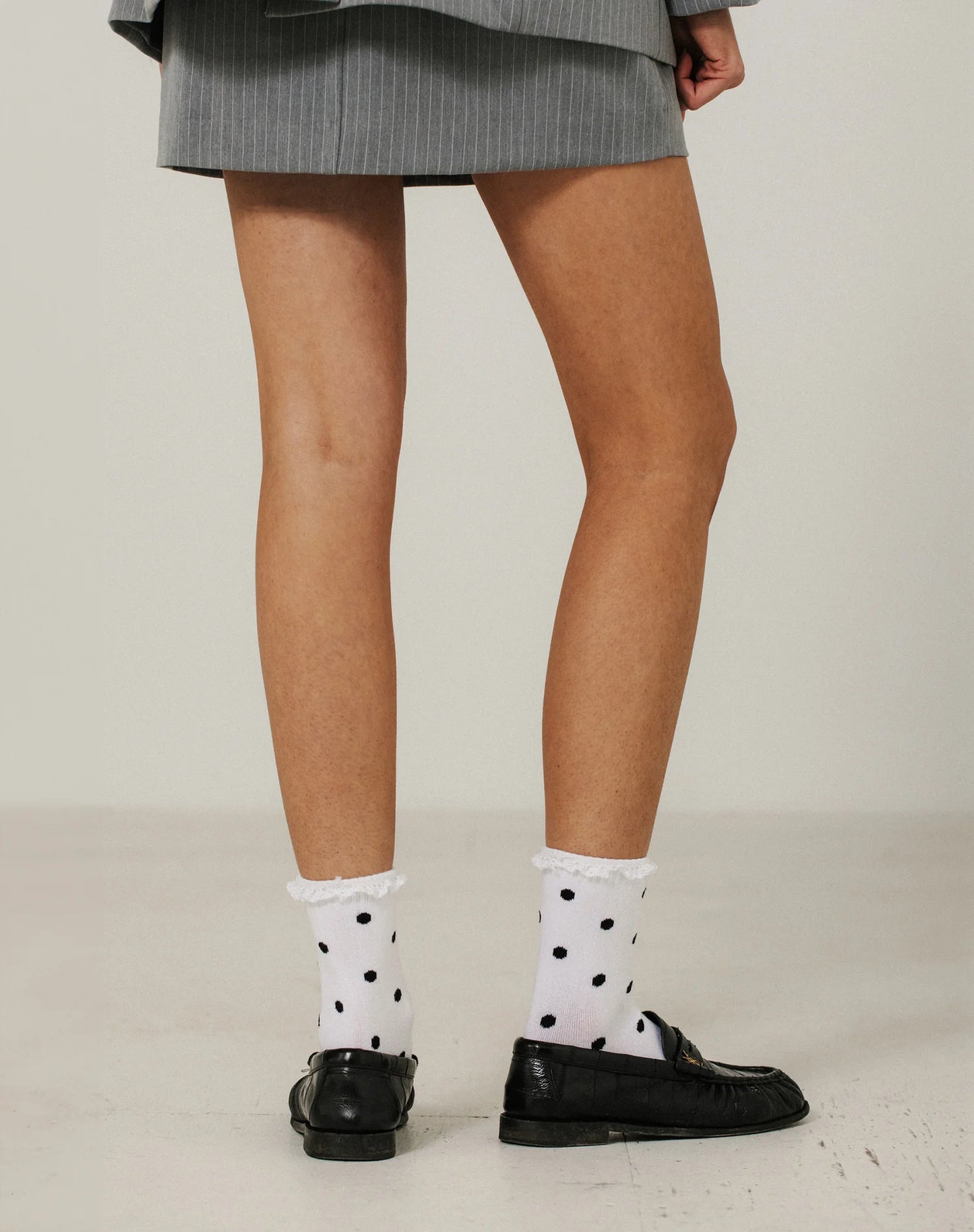 Brunette the Label Ruffle Polka Dot Sock