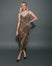 Satin Cowl Neck Maxi Dress - Leopard