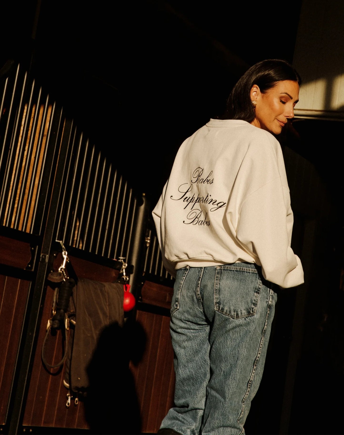 Brunette the Label 'Babes Supporting Babes' Girlfriend Crew - Cream