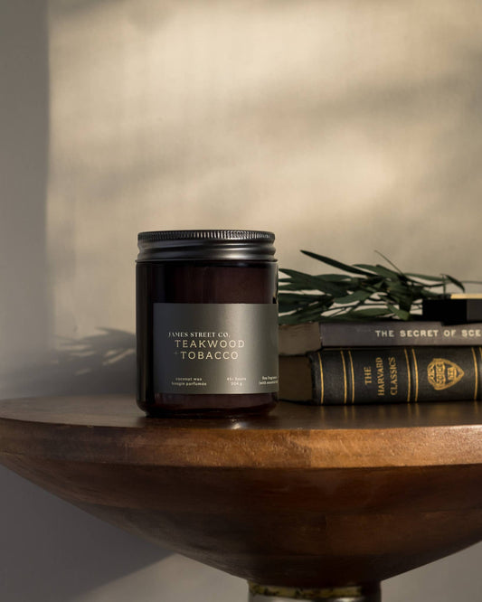 James Street Co. Teakwood + Tobacco Candle - 8oz