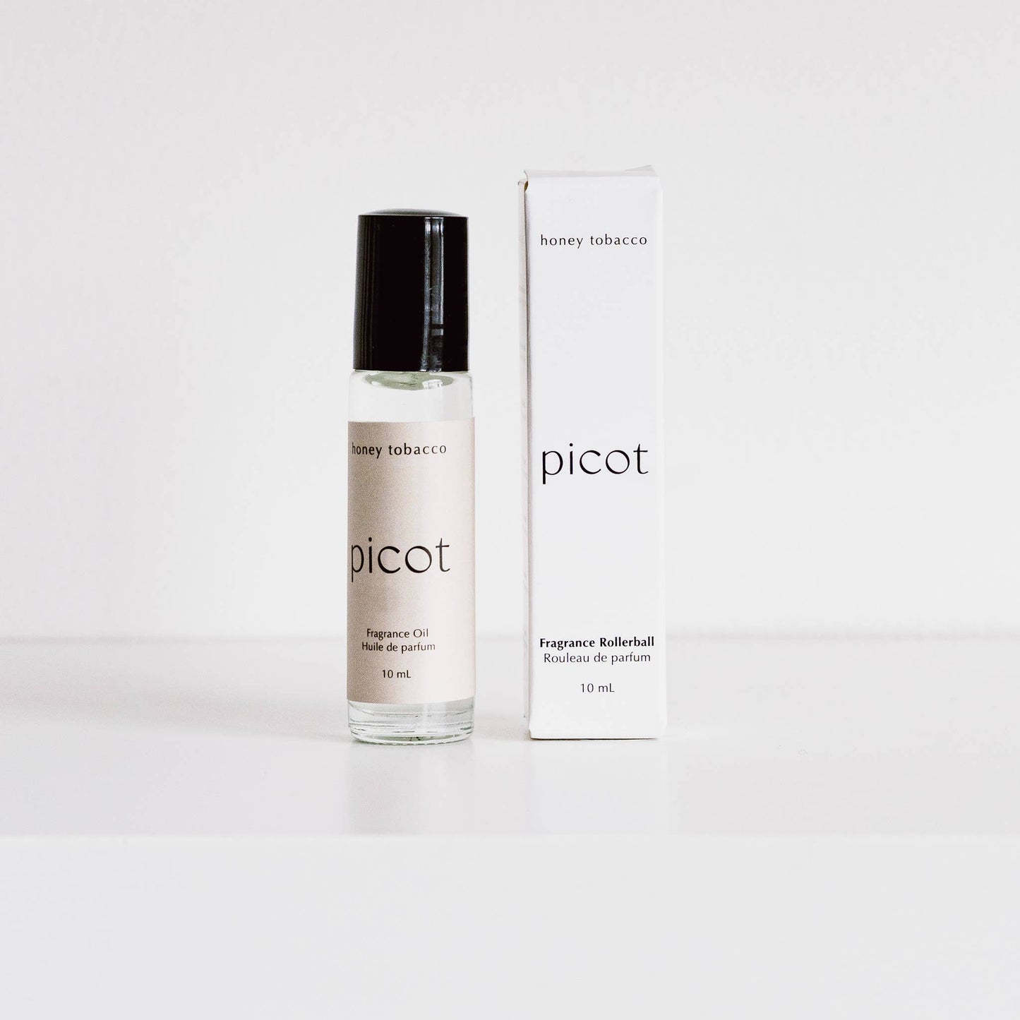 Picot Honey Tobacco Fragrance Roller - Rose Quartz