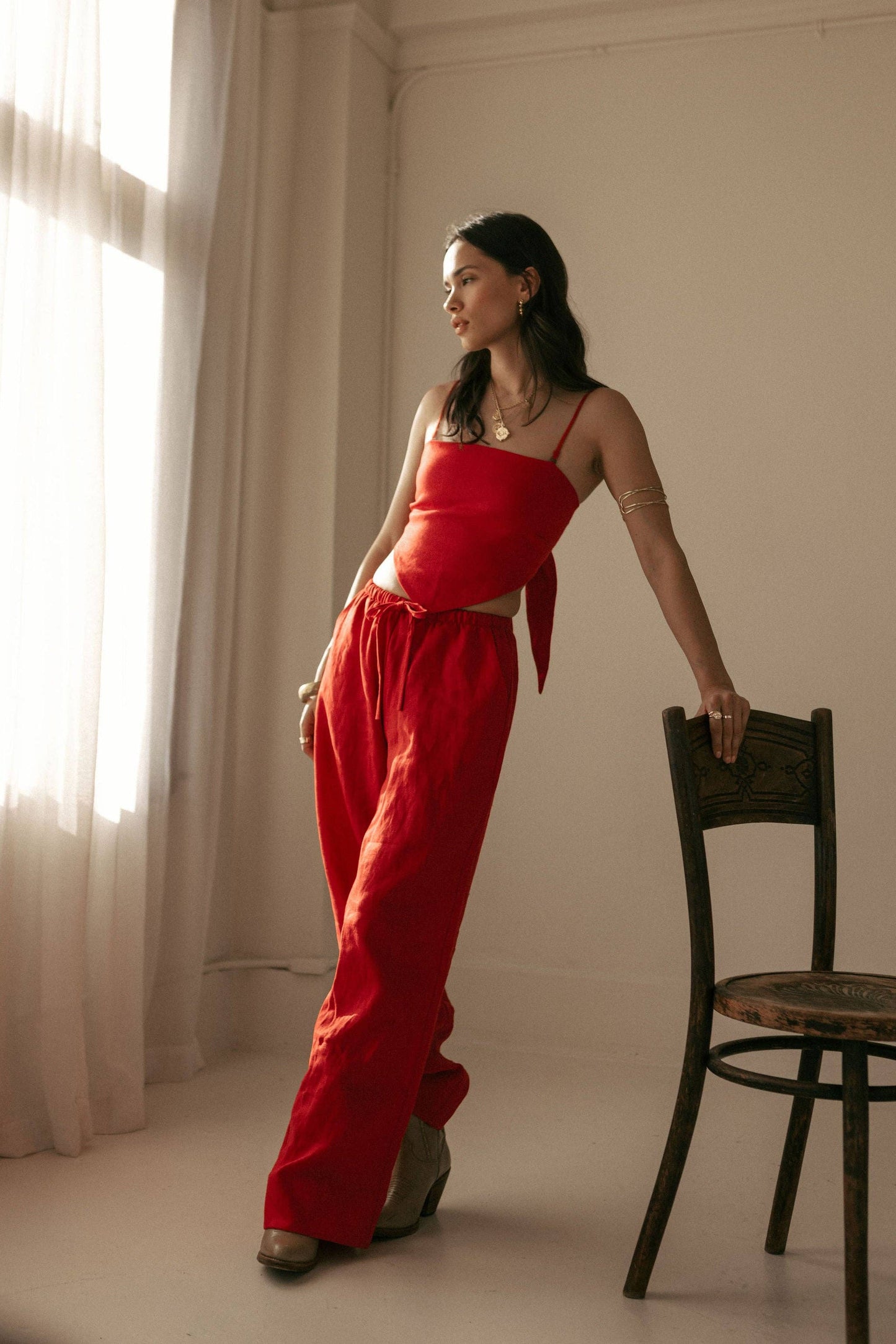 Hendriks Britt Bandana Top - Cherry