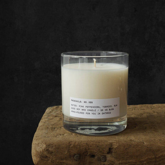 Facsimile No. 035: Pink Peppercorn, Tobacco, Dark Rum Candle