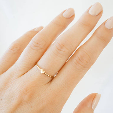 Petite Gold Paris Heart Ring - Various