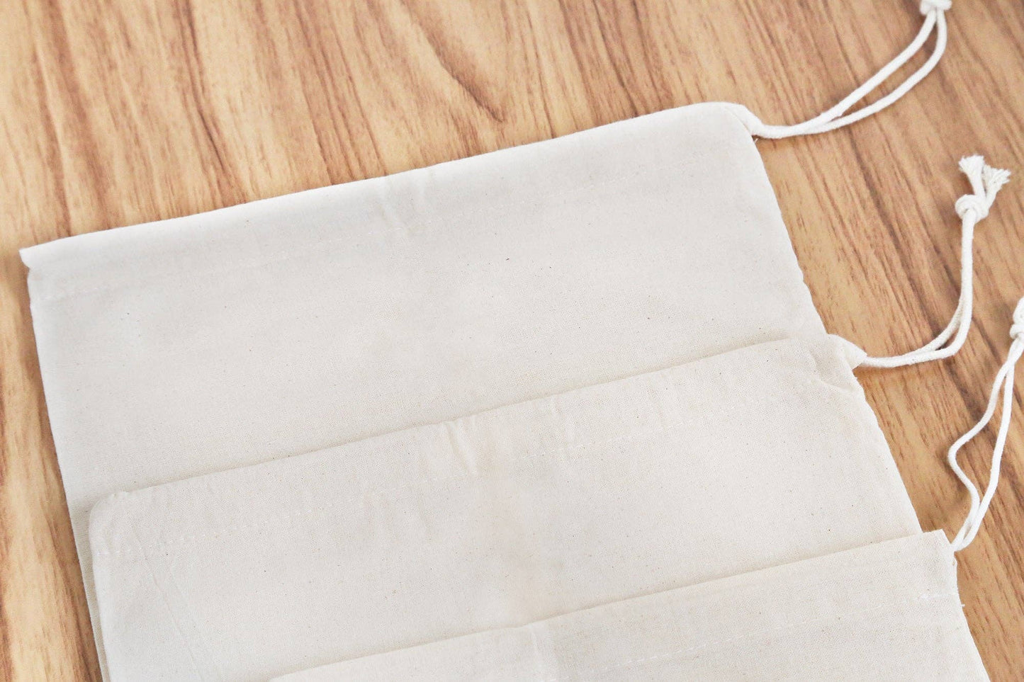 EcoBeige Cotton Canvas Bulk Food Bags - Set of 3