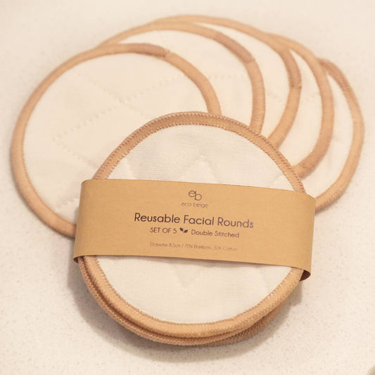 EcoBeige Reusable Facial Rounds - Set of 5