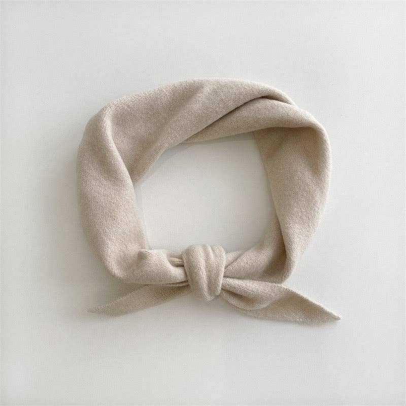Fuzzy Wool Cravat Scart - Oatmeal