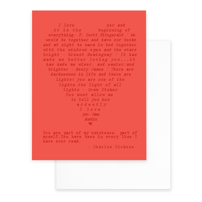 Cardideology Greeting Card - Every Line I Have Ever Read