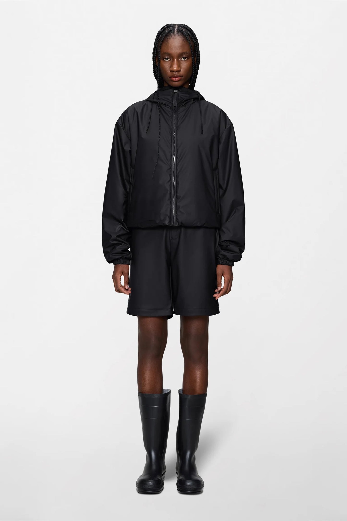 RAINS Lohja Short Insulated Jacket - Black