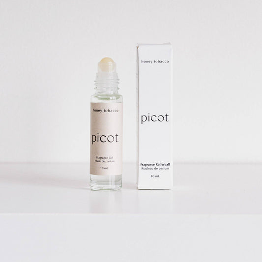 Picot Honey Tobacco Fragrance Roller - Orange Calcite