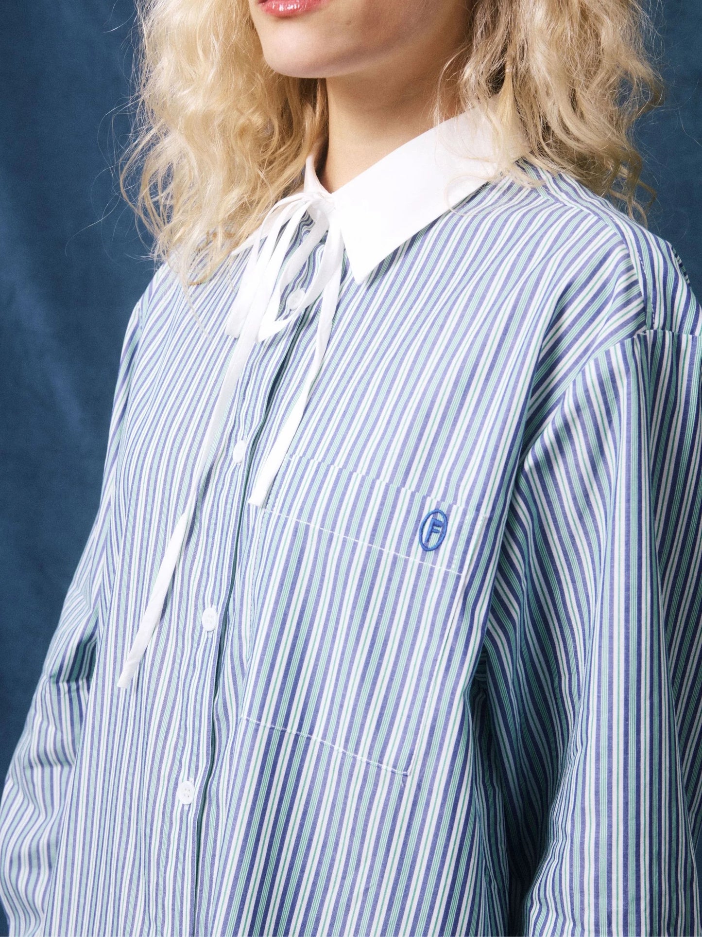 FRNCH  Angelo Stripe Shirt - Vert