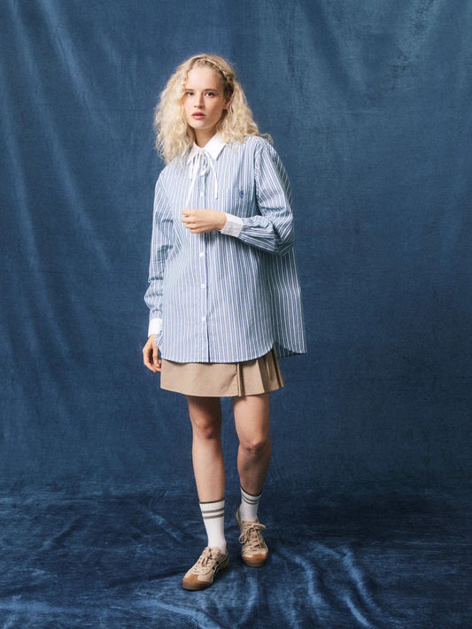 FRNCH  Angelo Stripe Shirt - Vert
