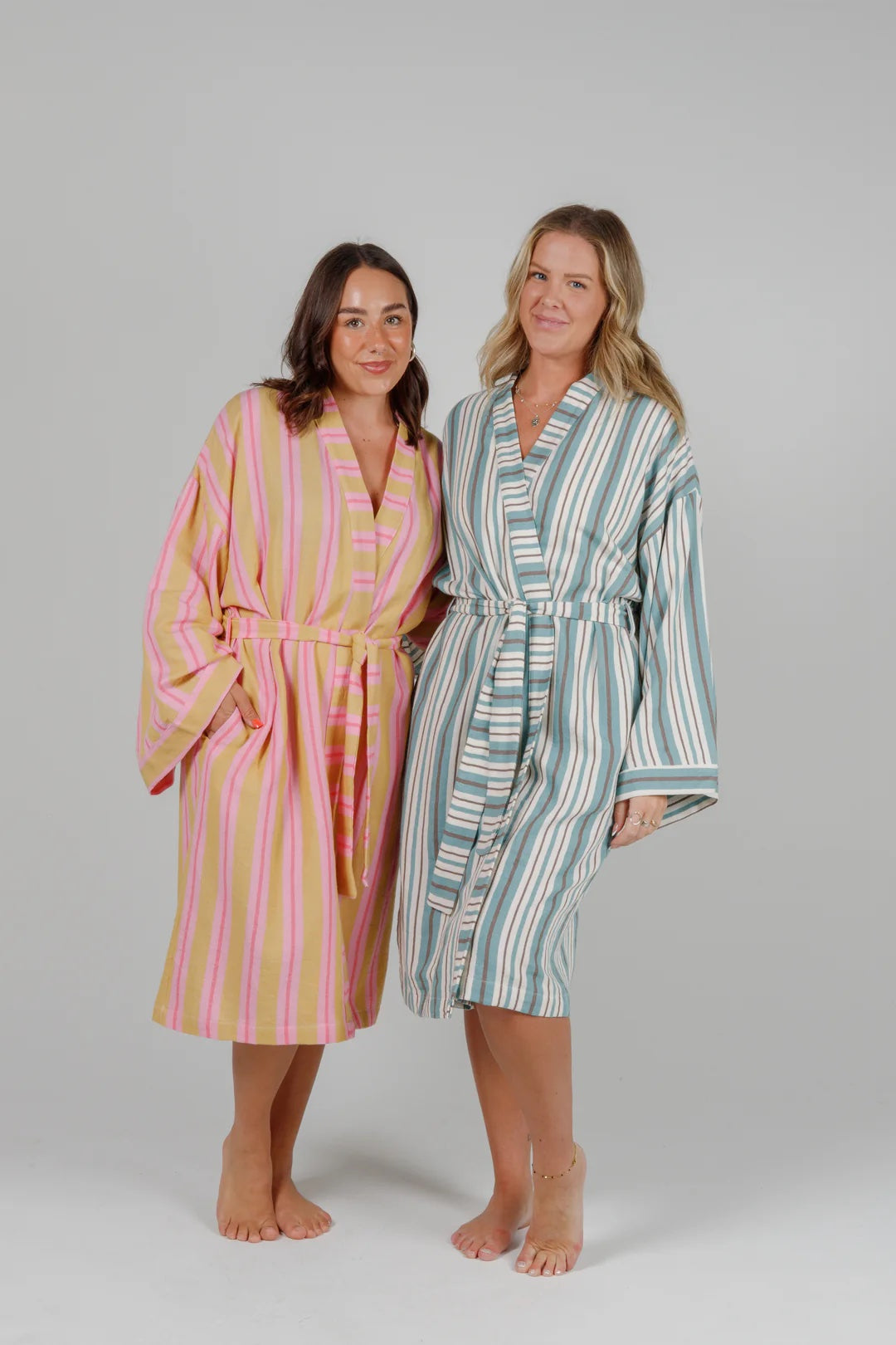 Tofino Towel Co. The Mistral Unisex Striped Belted Robe - Sunset Mix
