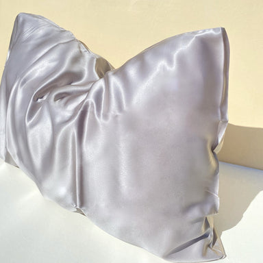 HoneyLux Queen Organic Silk Pillowcase - Light Grey