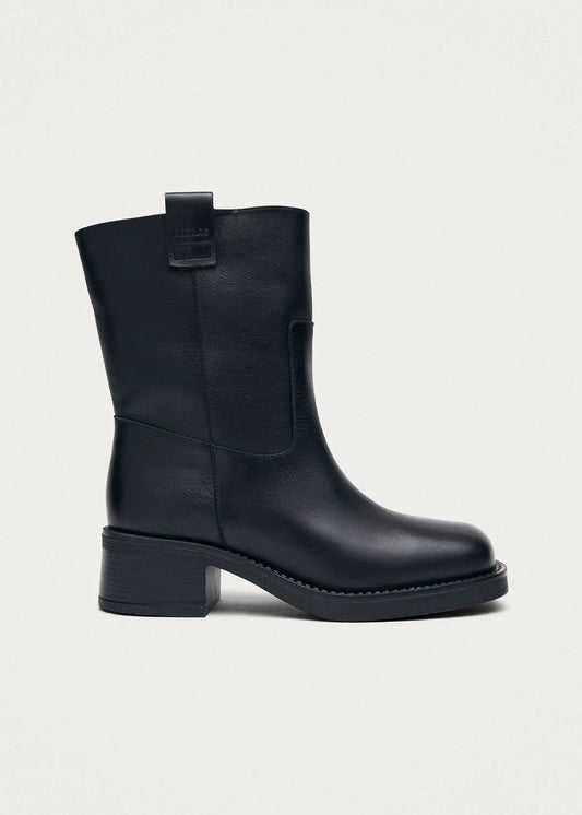 Alohas Rajan Leather Boots - Brushed Black