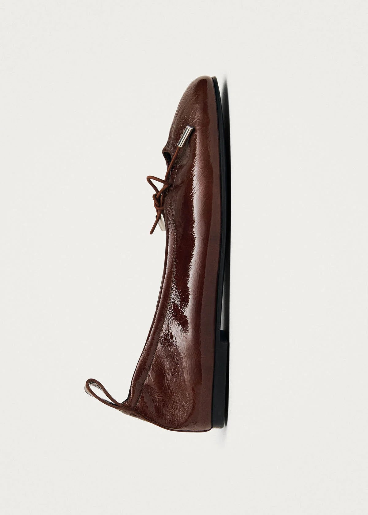Alohas Rosalind Patent Leather Ballet Flats - Brown