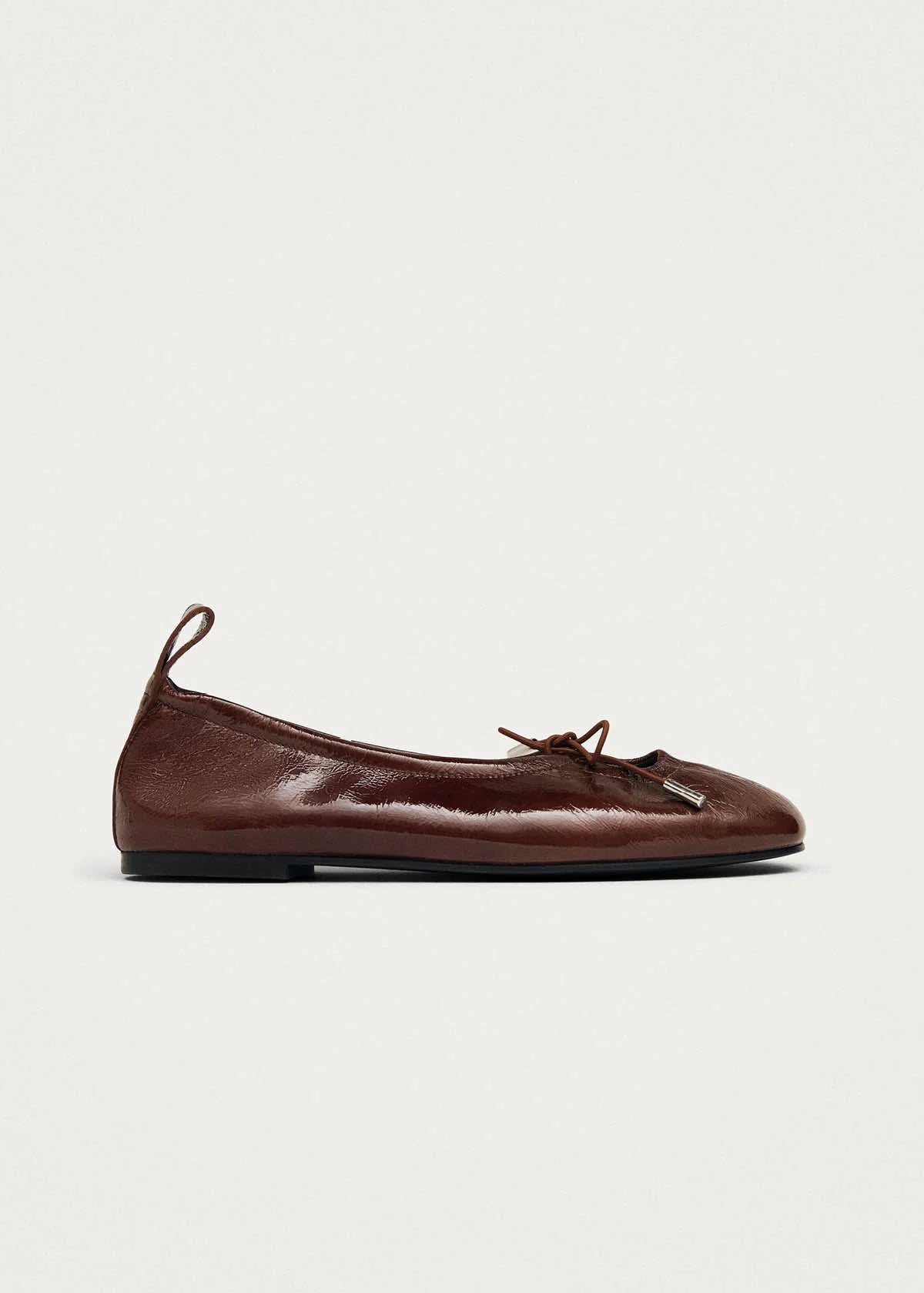 Alohas Rosalind Patent Leather Ballet Flats - Brown