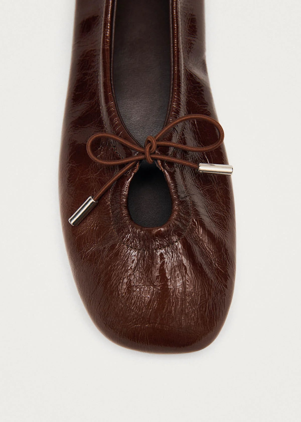 Alohas Rosalind Patent Leather Ballet Flats - Brown