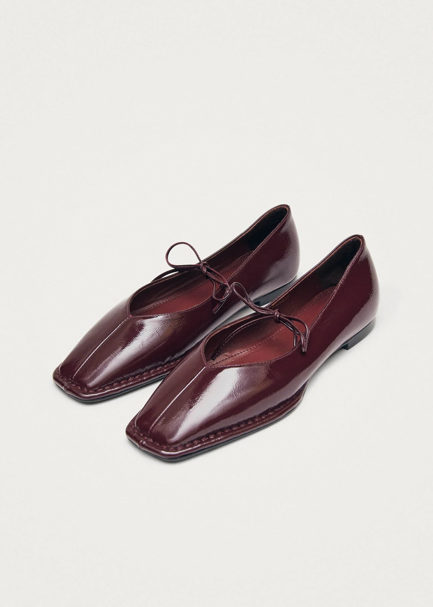 Alohas Sway Burgundy Leather Ballet Flats