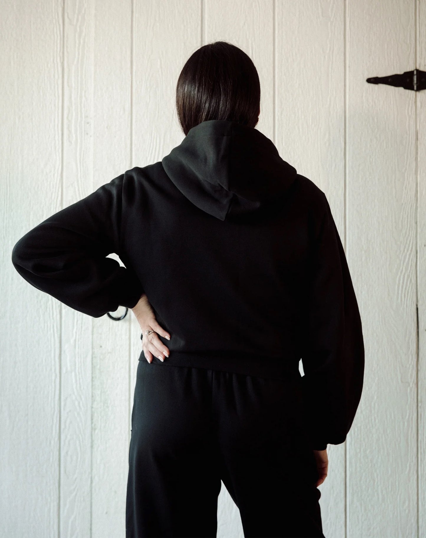 Brunette the Label Bubble Zip Up Hoodie - Black