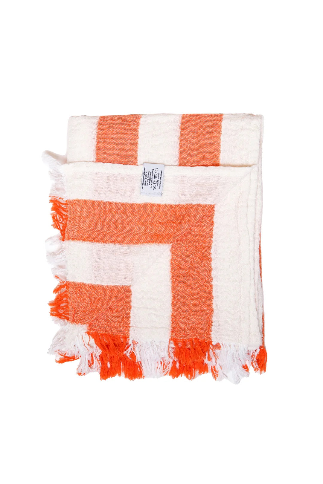 Tofino Towel Co. The Banks Stripe Gauze Muslin Turkish Towel - Coral