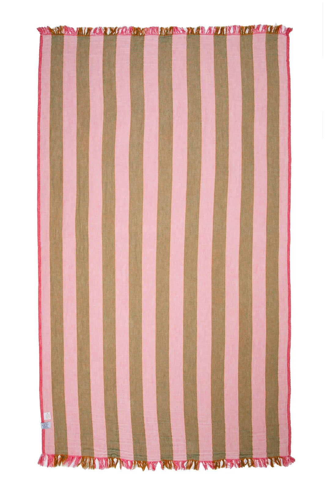 Tofino Towel Co. The Banks Stripe Gauze Muslin Turkish Towel - Pink Multi Stripe