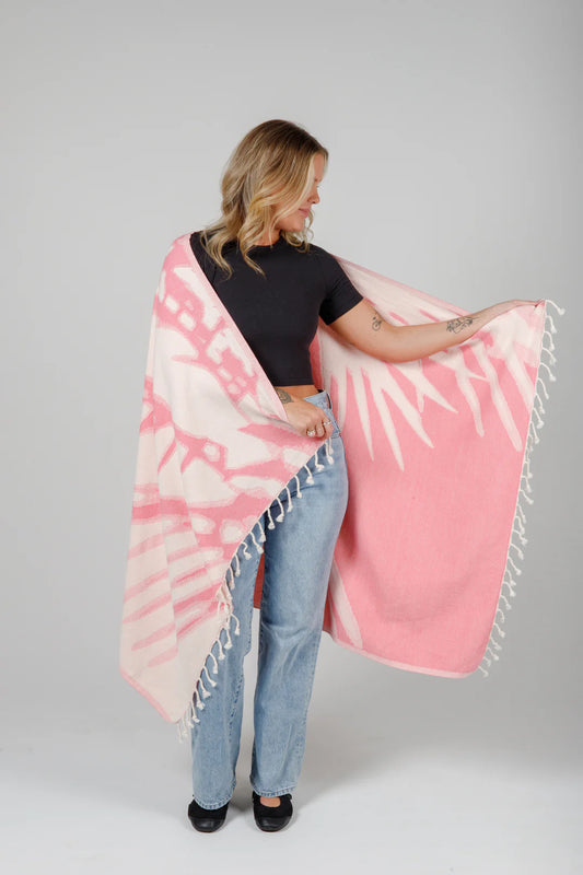 Tofino Towel Co. The Somers Palm Turkish Towel - Pink