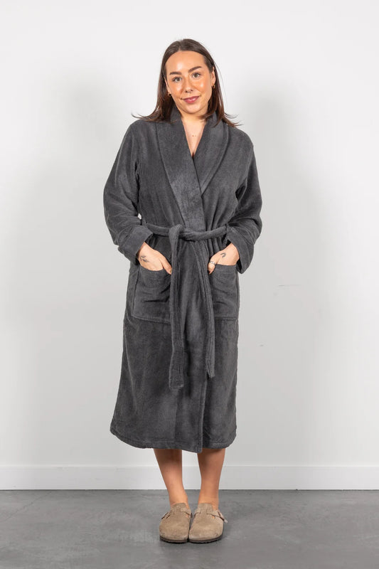 Tofino Towel Co. The Nova Unisex Boucle Terry Robe - Charcoal