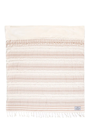 Tofino Towel Co. Opehelia Throw Blanket - Camel Stripe