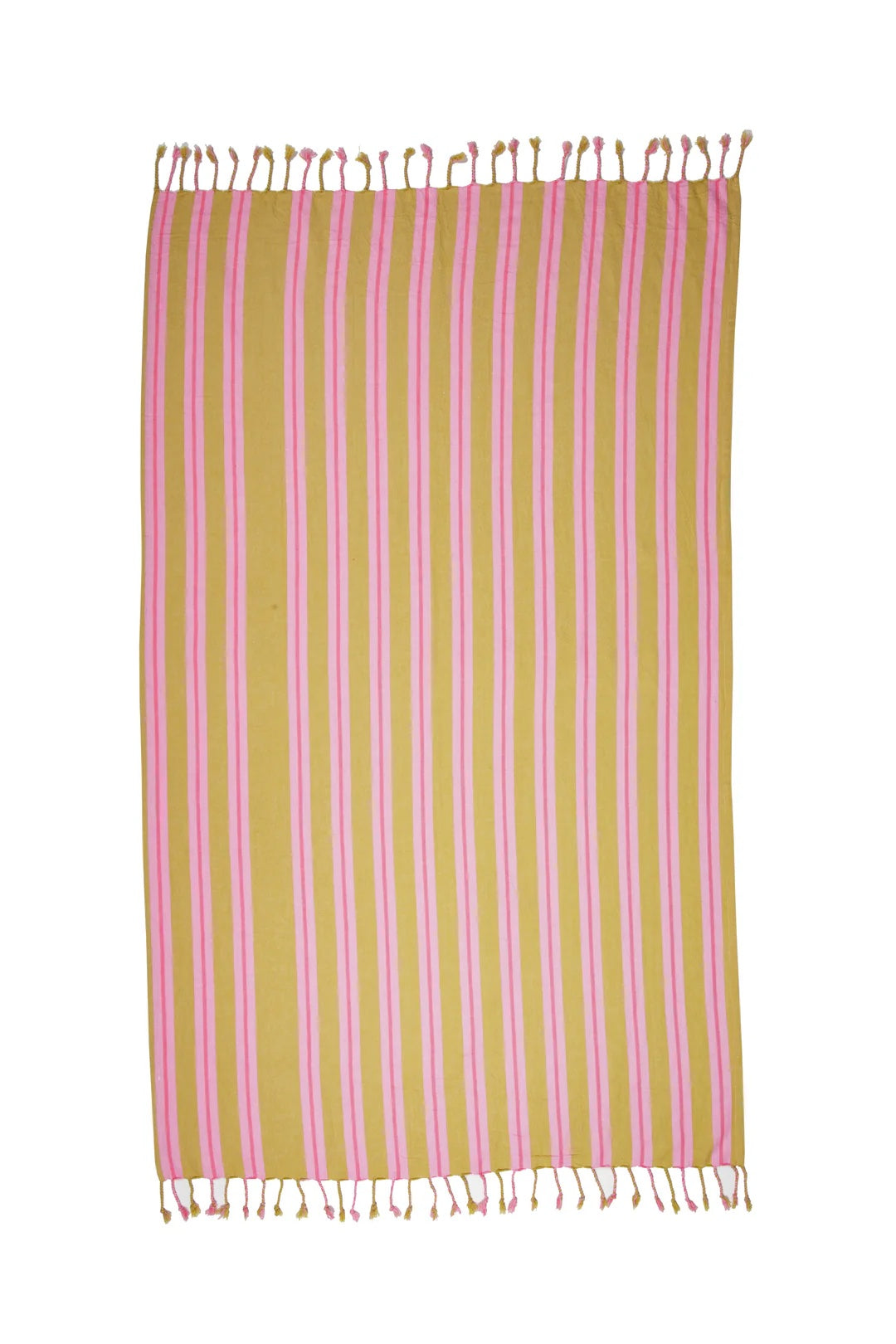 Tofino Towel Co. The Mistral Stripe Tassel Towel - Sunset Mix