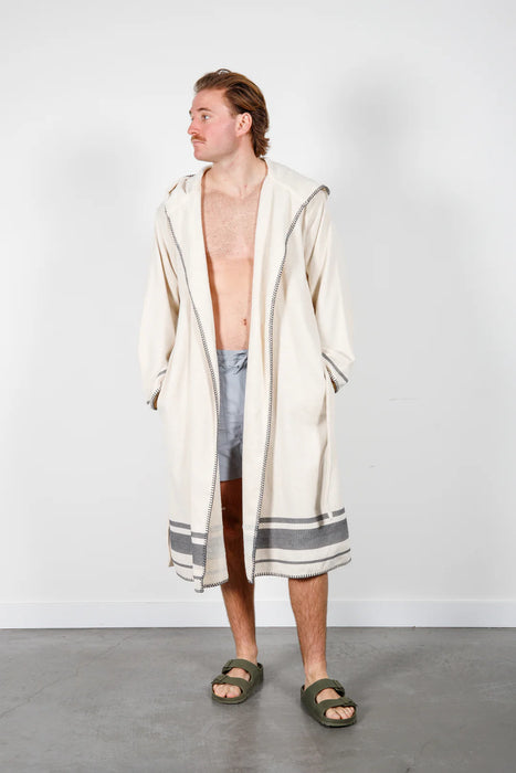 The Hawthorne Robe - Natural / Grey