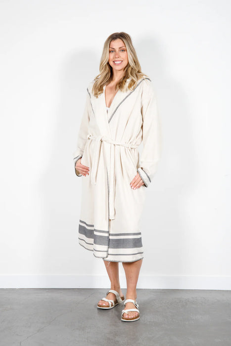 The Hawthorne Robe - Natural / Grey