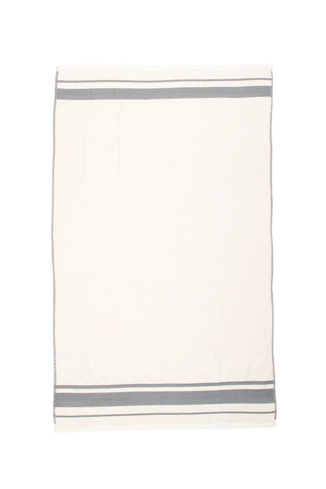 The Hawthorne Terry Bath Towel - Natural / Grey