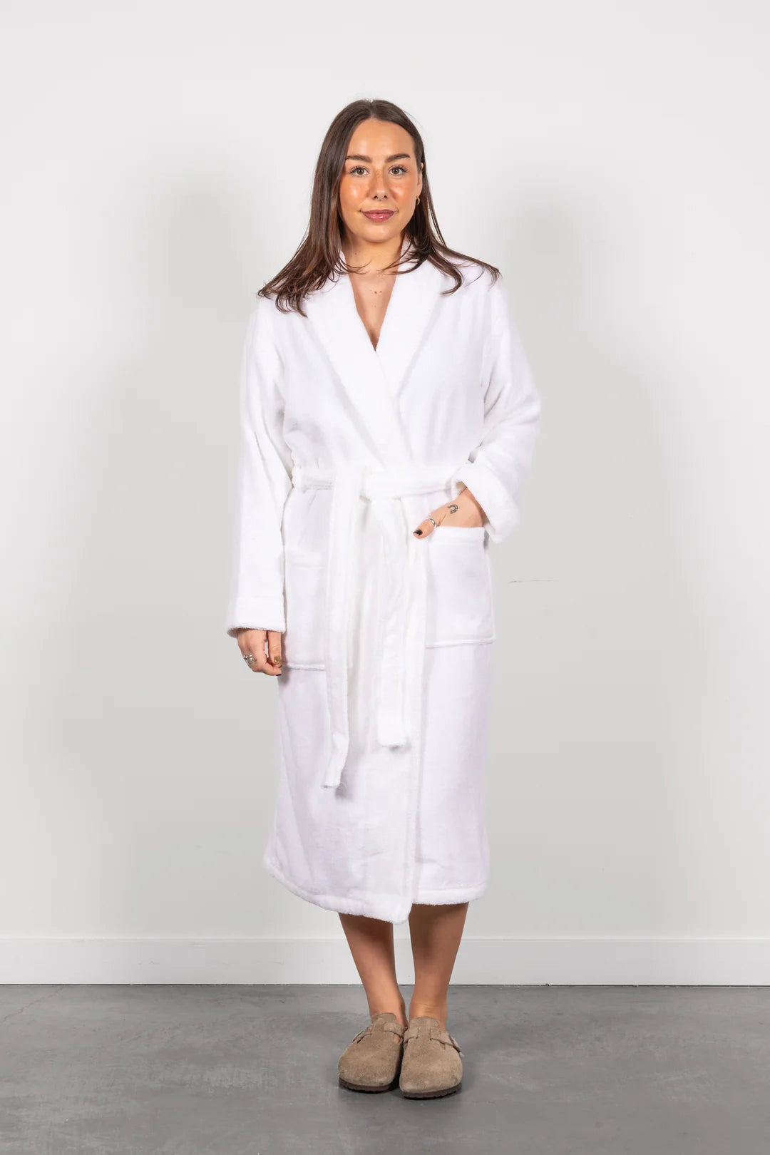Tofino Towel Co. The Nova Unisex Boucle Terry Robe - White