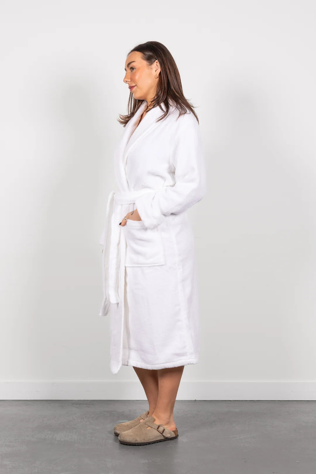 Tofino Towel Co. The Nova Unisex Boucle Terry Robe - White