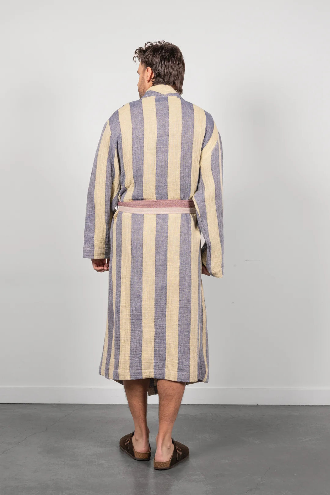 Tofino Towel Co. The Cascade Stripe Unisex Robe - Navy Mix