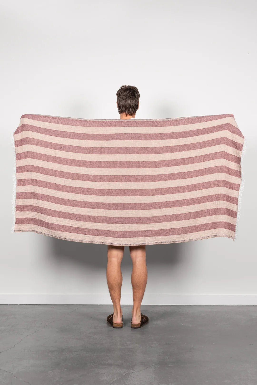 Tofino Towel Co. The Cascade Reversible Stripe Towel - Navy Mix