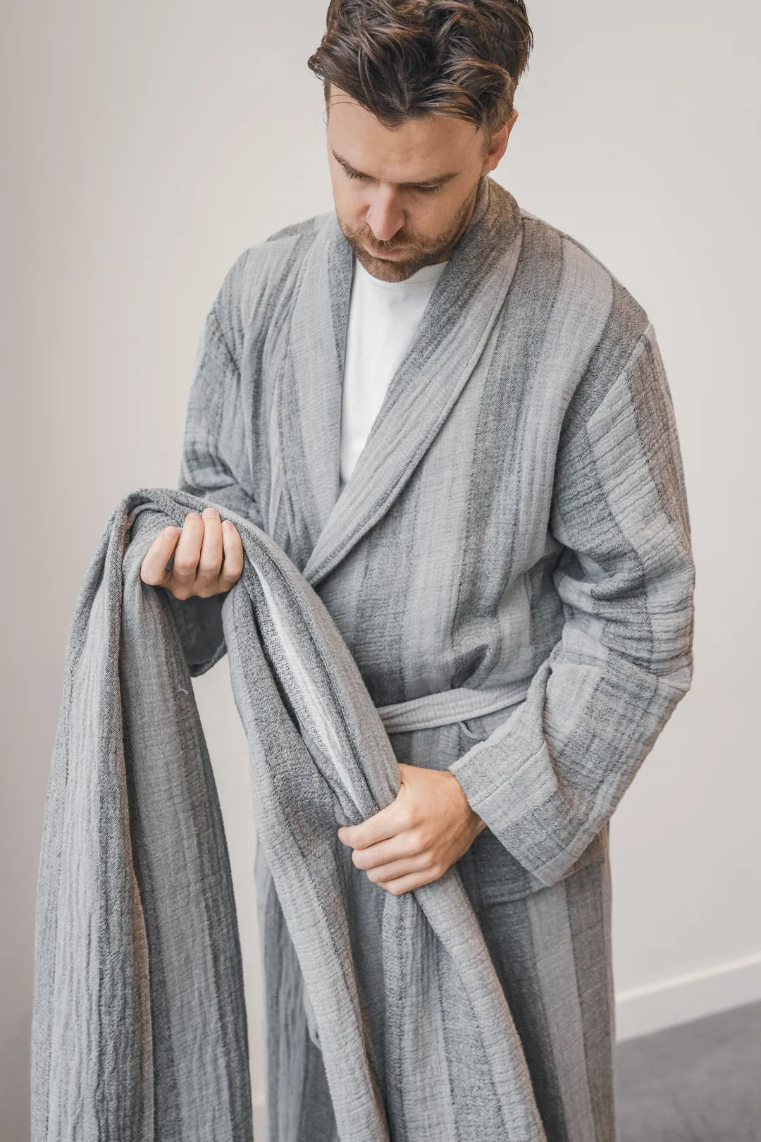 Tofino Towel Co. The Cascade Reversible Stripe Towel - Grey Mix