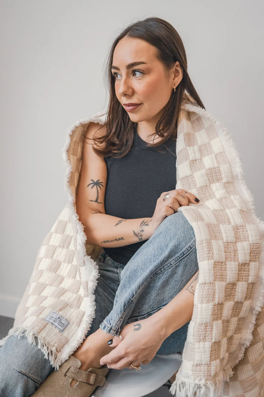 Tofino Towel Co. The Check Quilted Throw
