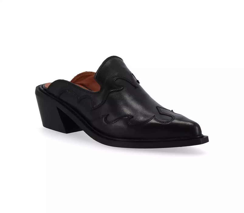 Weston Black Leather Mules