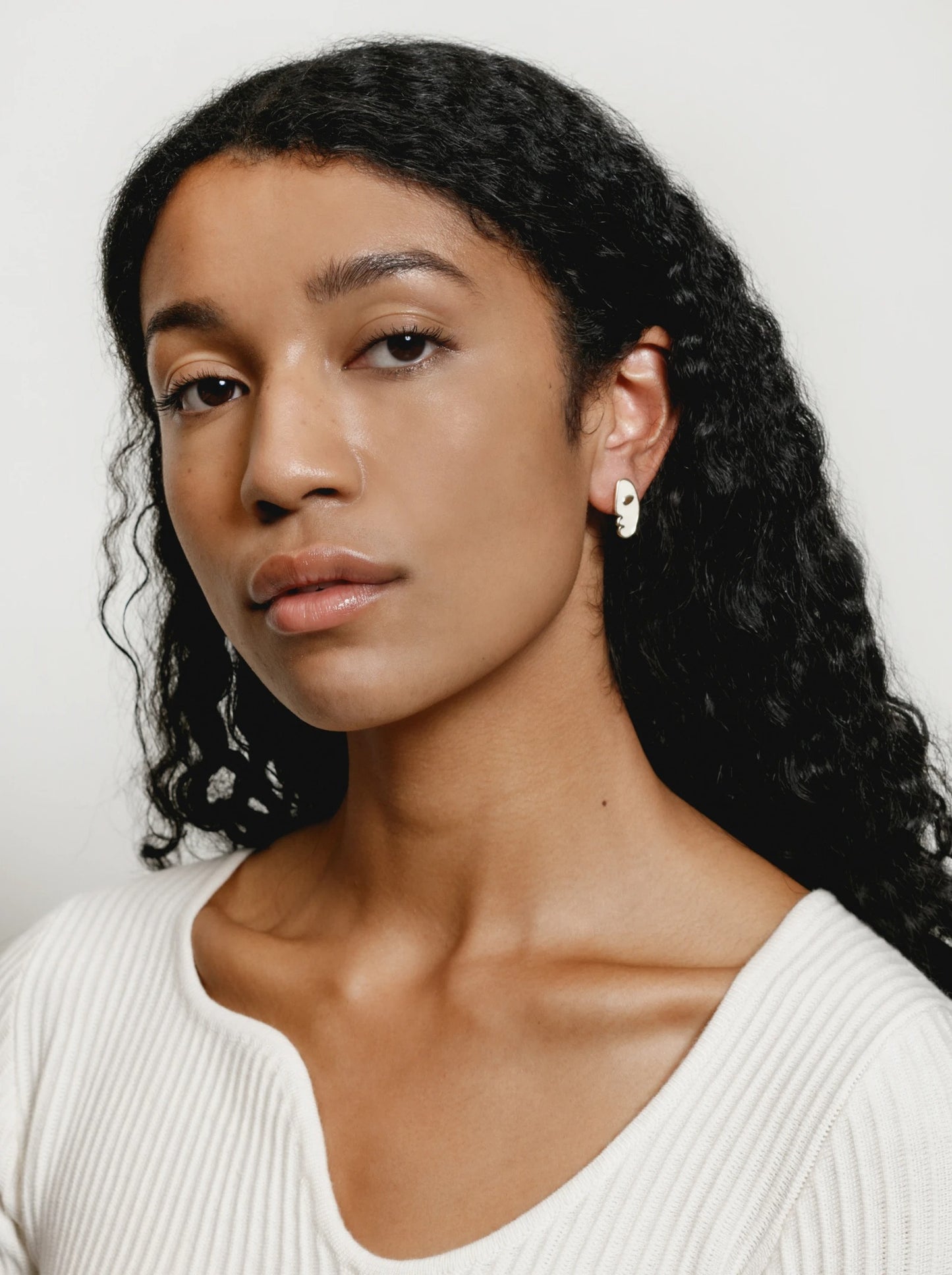 Wolf Circus Fiona Studs in Creme and Gold