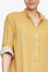 The Sleep Shirt Ankle Length Sleep Shirt -  Mustard Double Faced Stripe