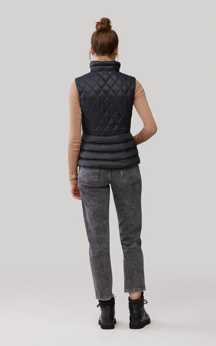 SOIA & KYO Hila Sustainable Slim Fit Vest - Black