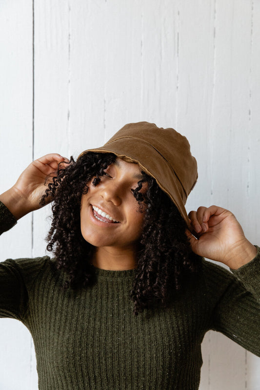 Charlie & Paisley Wanda Bucket Hat in Bronze